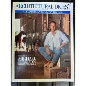 Architectural Digest June 1997 Michael Keaton All-American Country Houses Jaguar